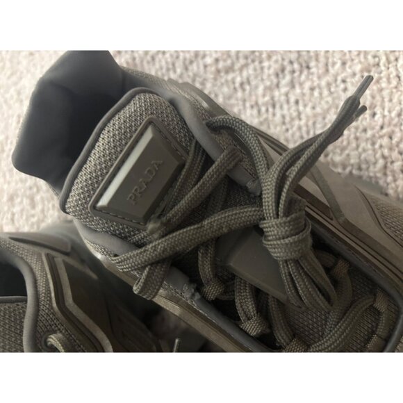 Prada Cloudbust Thunder Sneakers Size 7 Gray Lug Sole Made In Italy - Picture 2 of 6